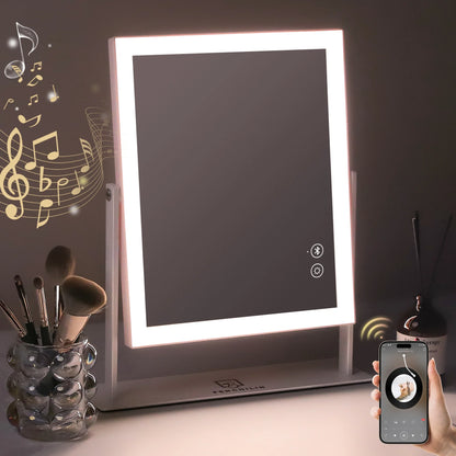 12"x14" LED Vanity Makeup Mirror with Bluetooth